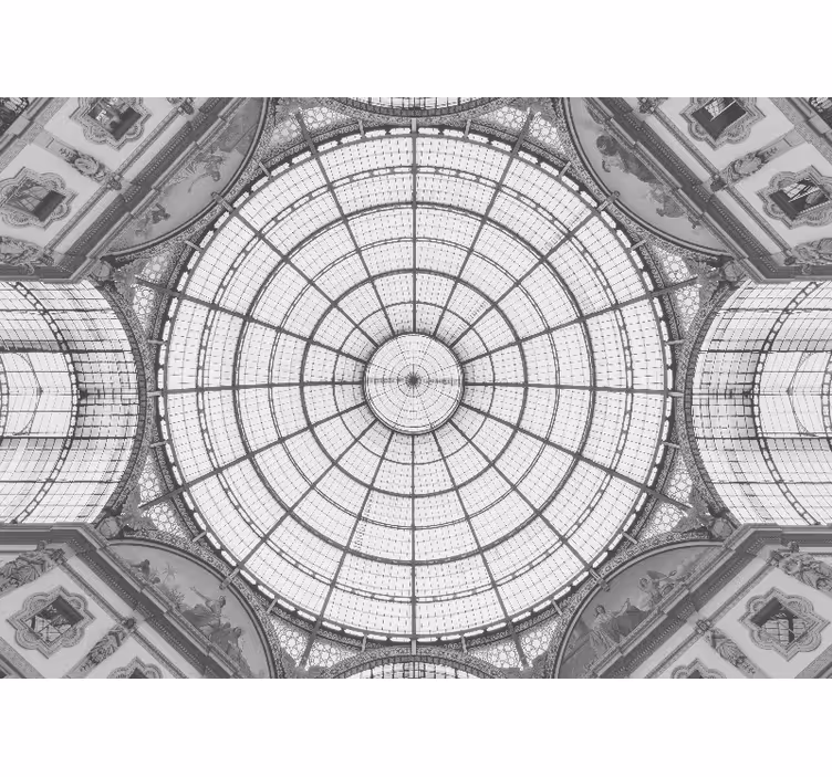 Painting wall mural architectural glass dome - TenStickers