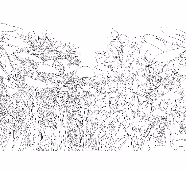 Flower mural floral nature design - TenStickers