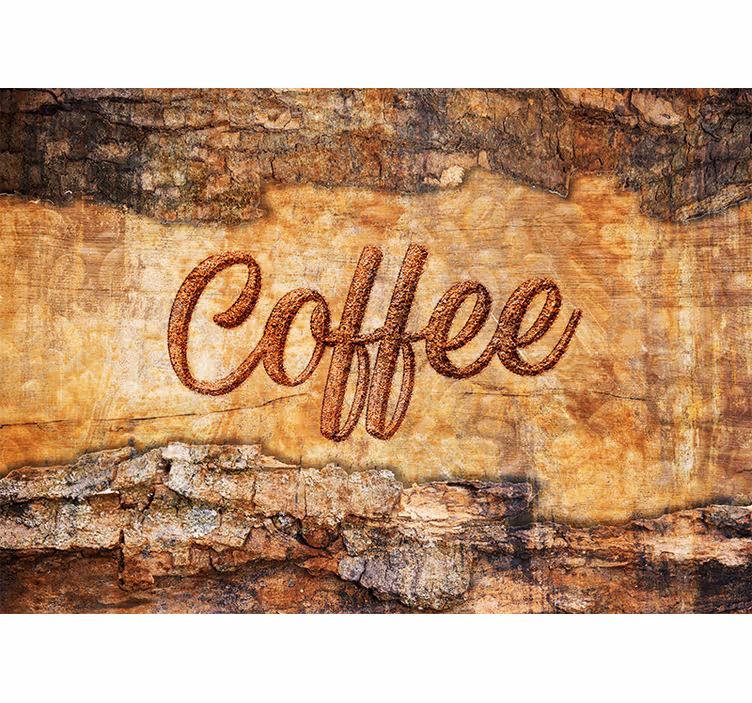 3D Vintage Coffee modern wall mural - TenStickers