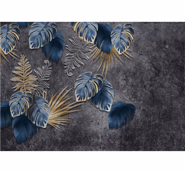 Nature wall mural with leafy foliage detailing - TenStickers