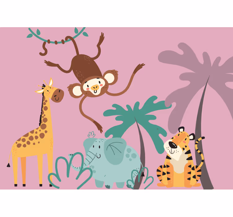 "Boho" kids jungle wall mural - TenStickers