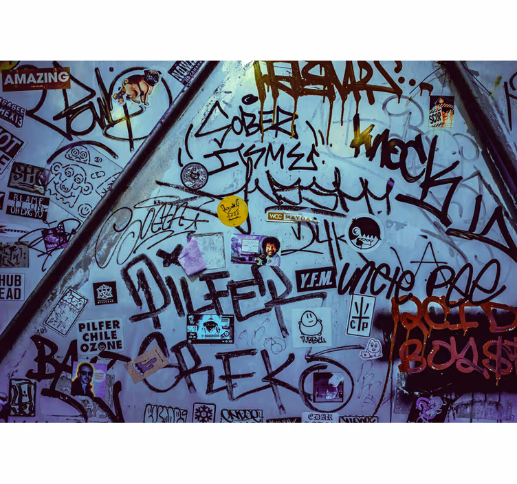 Graffiti wall mural urban tagging artwork - TenStickers