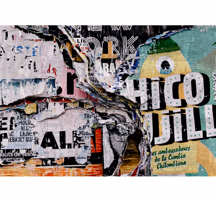 Layered graffiti Urban art wall mural - TenStickers