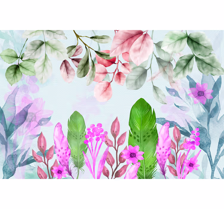 Boho plants wallpaper photo - TenStickers