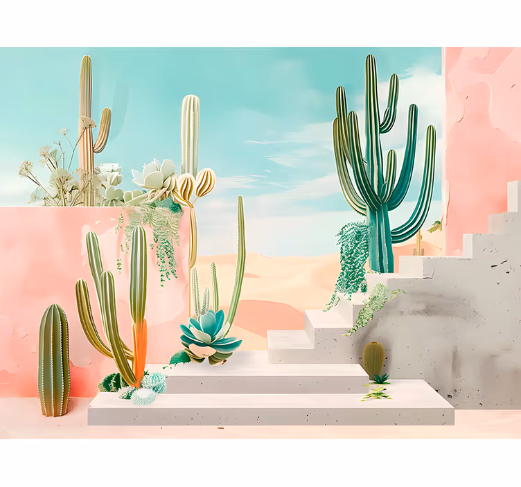 Desert design desert mural - TenStickers