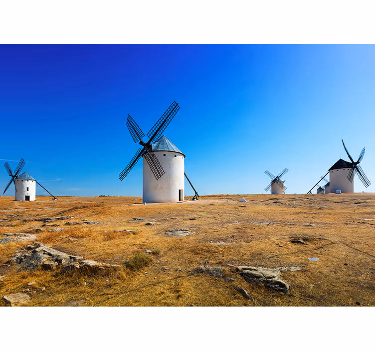 Windmill Landscape landscape mural wallpaper - TenStickers