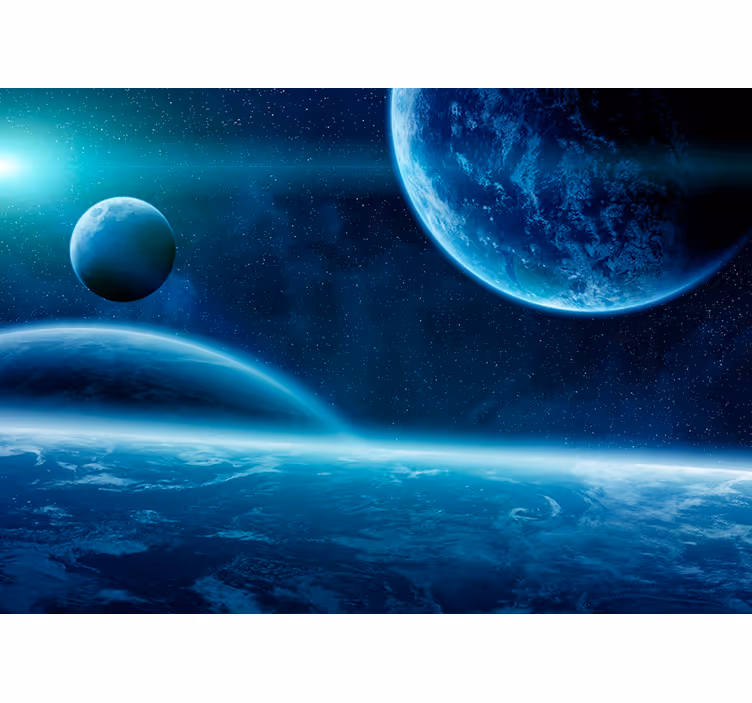 Celestial Cycling space mural - TenStickers