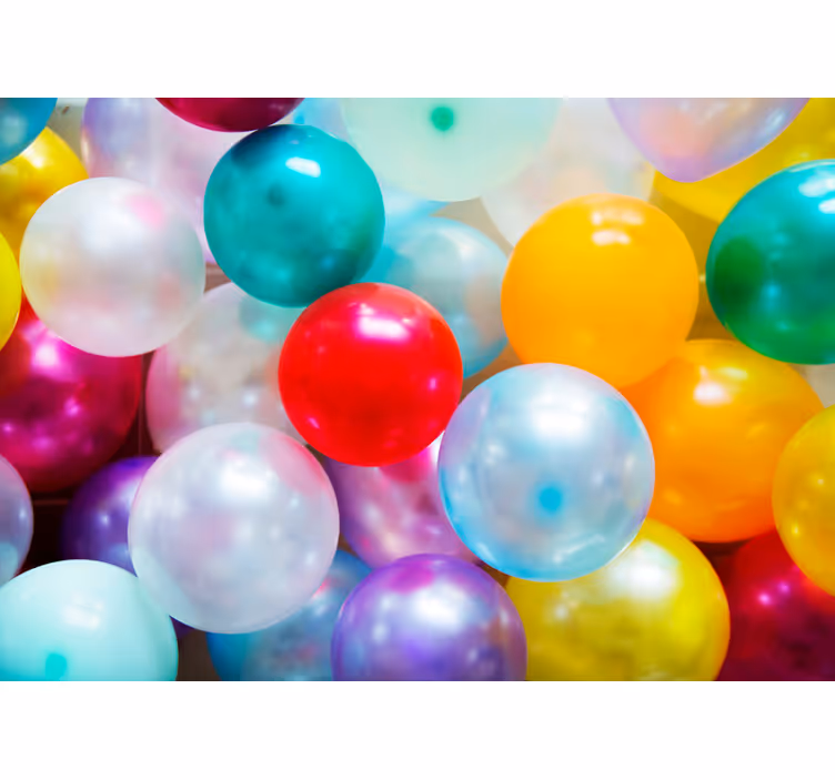 Vibrant Balloon Mosaic children wall mural - TenStickers