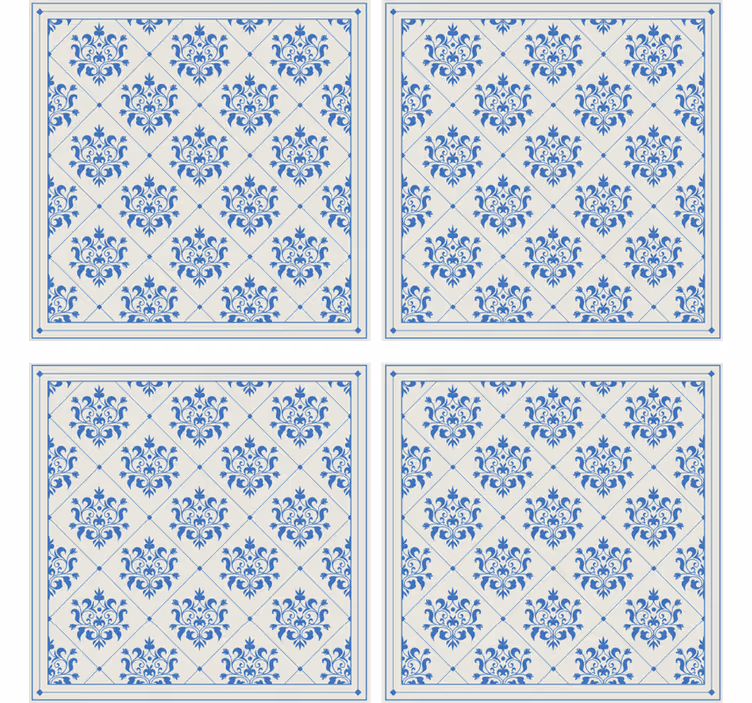 Elegant floral pattern coasters - TenStickers