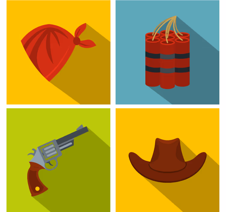Cowboy tiles drink coaster - TenStickers