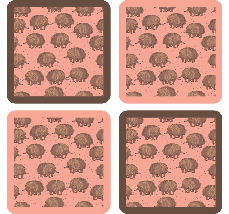 Geek coasters hedgehog pattern design - TenStickers