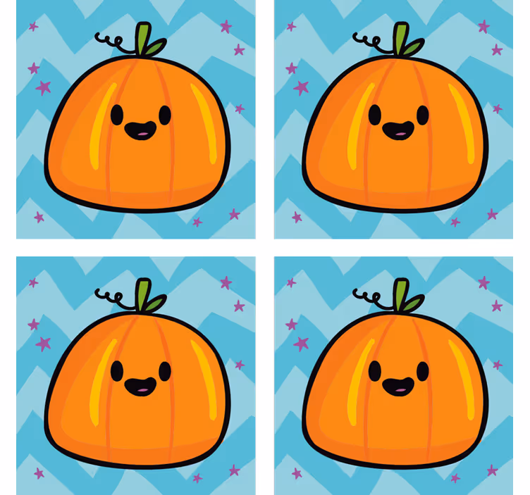 Pumpkin Halloween Halloween drink coaster - TenStickers