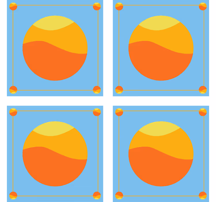 Coasters in lively round color patterns - TenStickers