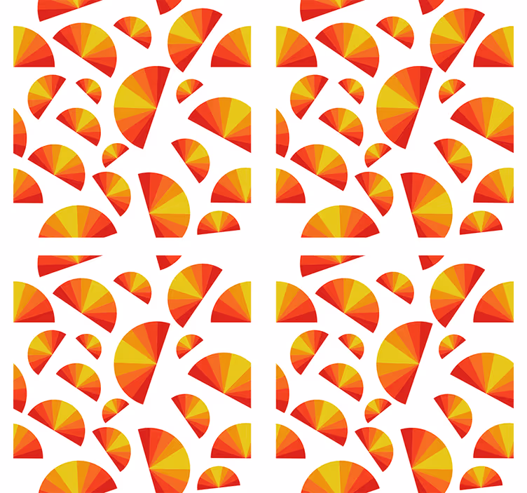 Geometric fan pattern coasters - TenStickers