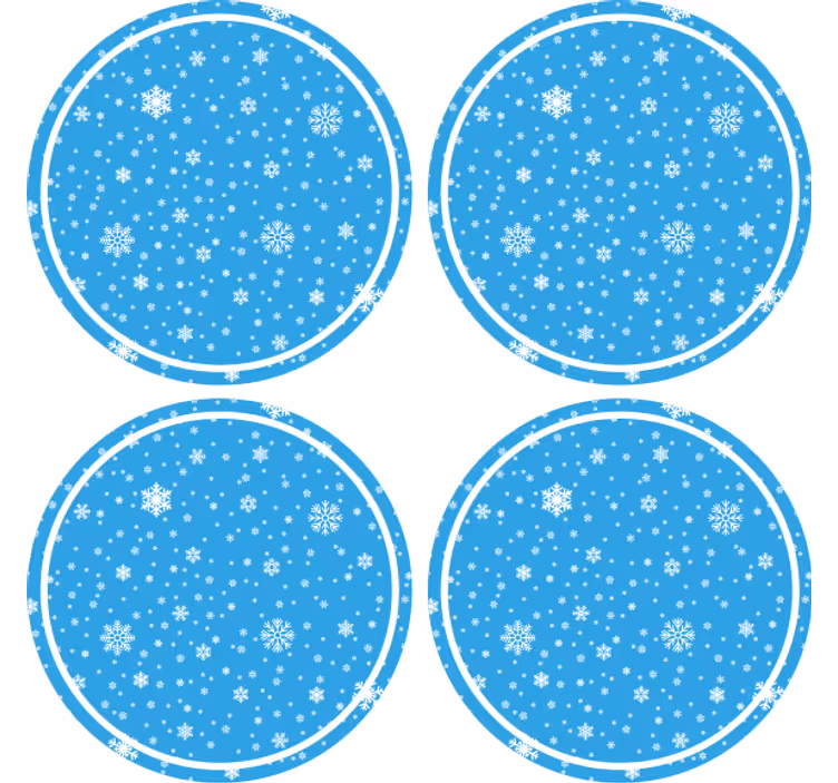 Cheerful let it snow christmas coaster - TenStickers