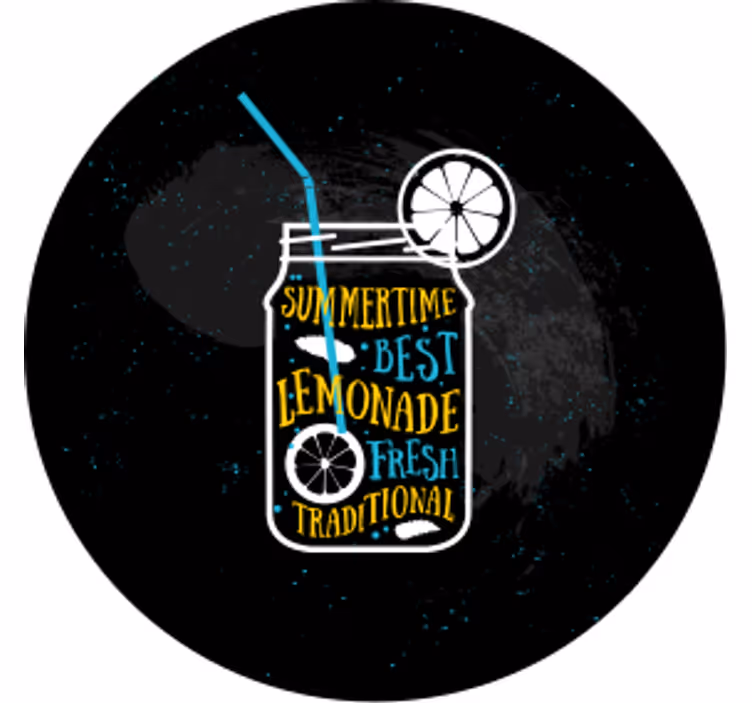 Modern coasters for refreshing lemonade jars - TenStickers