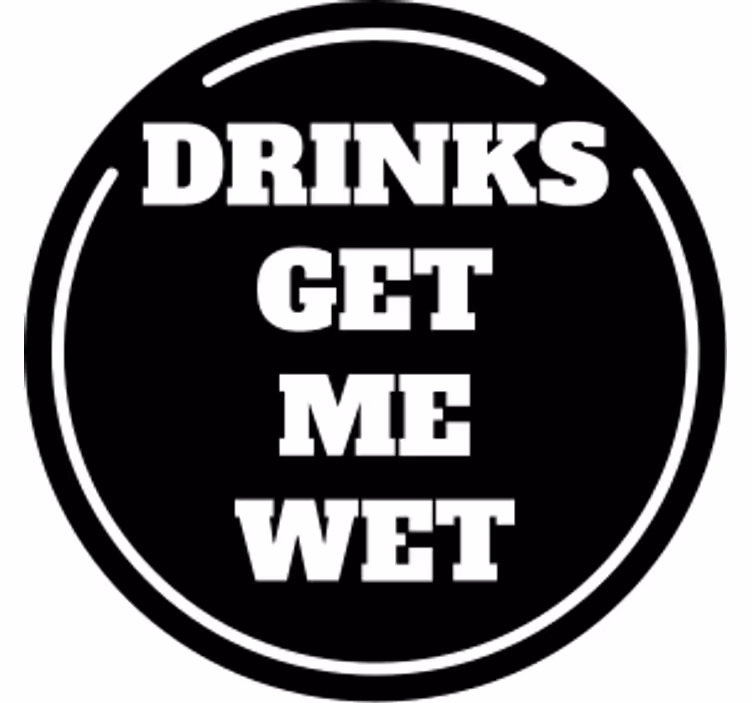 Beer mats with bold circular quote design - TenStickers