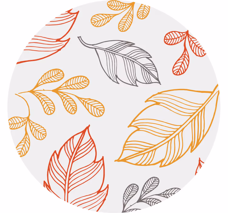 Coasters with layered leaf designs - TenStickers