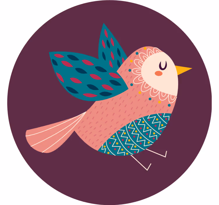 Geek coasters whimsical bird character coasters - TenStickers