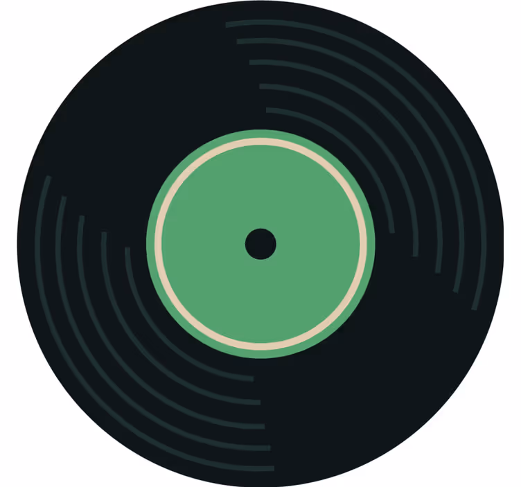 Double color disc player design vintage coasters - TenStickers