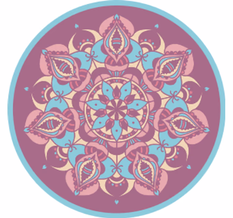 Modern coasters with intricate floral mandala - TenStickers