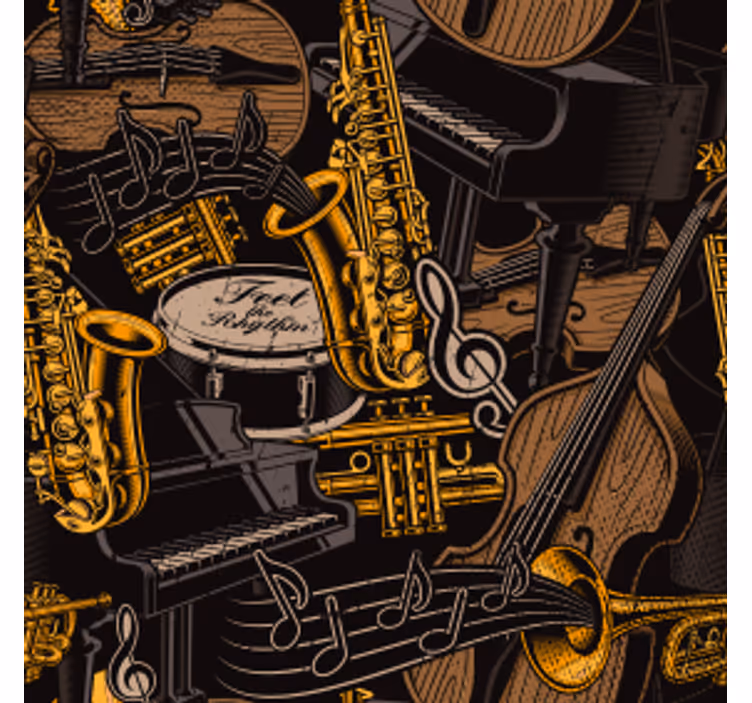 Geek coasters musical instruments design - TenStickers