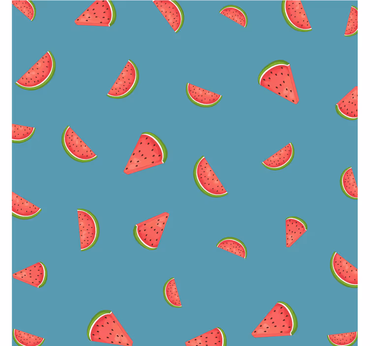 Modern coasters in colorful watermelon pattern - TenStickers