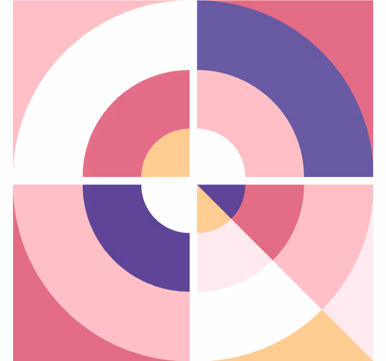 Modern coasters with vibrant geometric shapes - TenStickers