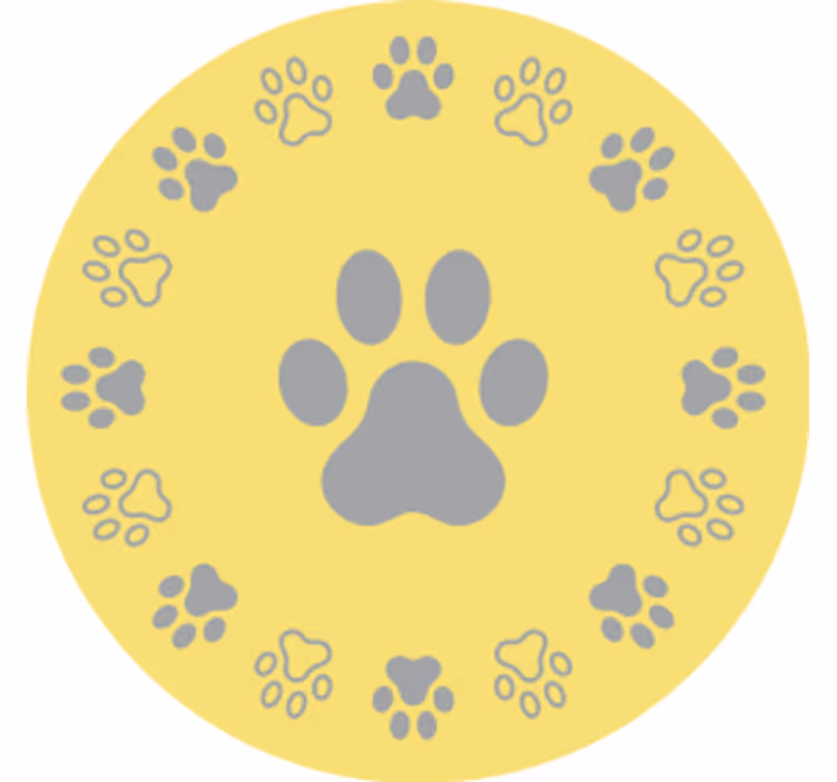 Modern coasters paw print design - TenStickers
