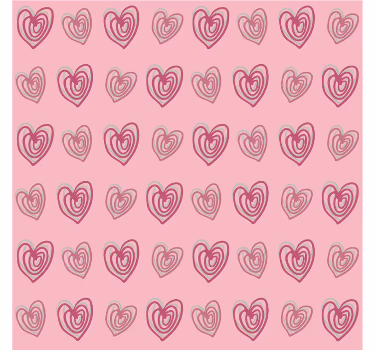 Modern coasters with layered heart designs - TenStickers