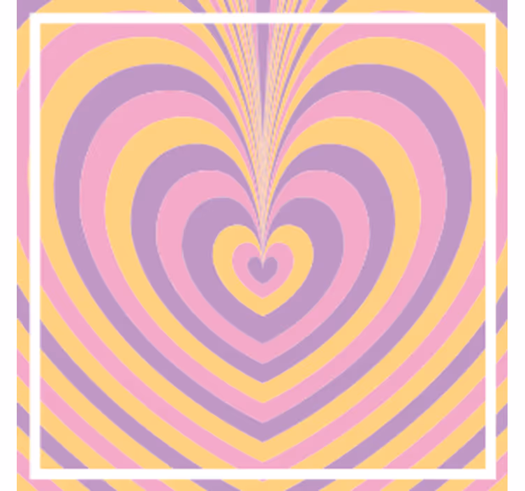 Vintage coasters with heart-shaped designs - TenStickers