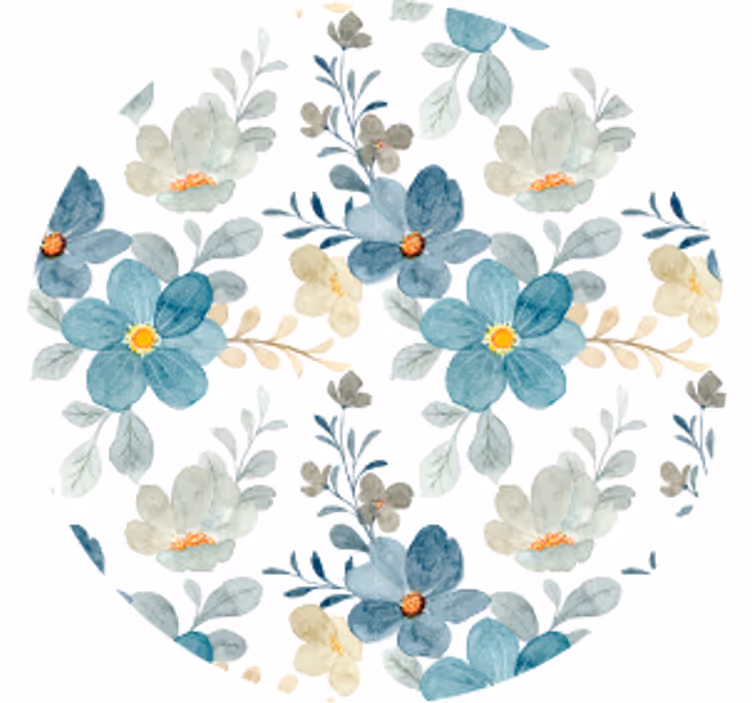Watercolor vintage flowers coaster - TenStickers