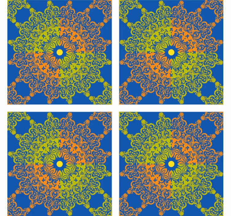 Colorful Mandala Pattern tile coasters - TenStickers