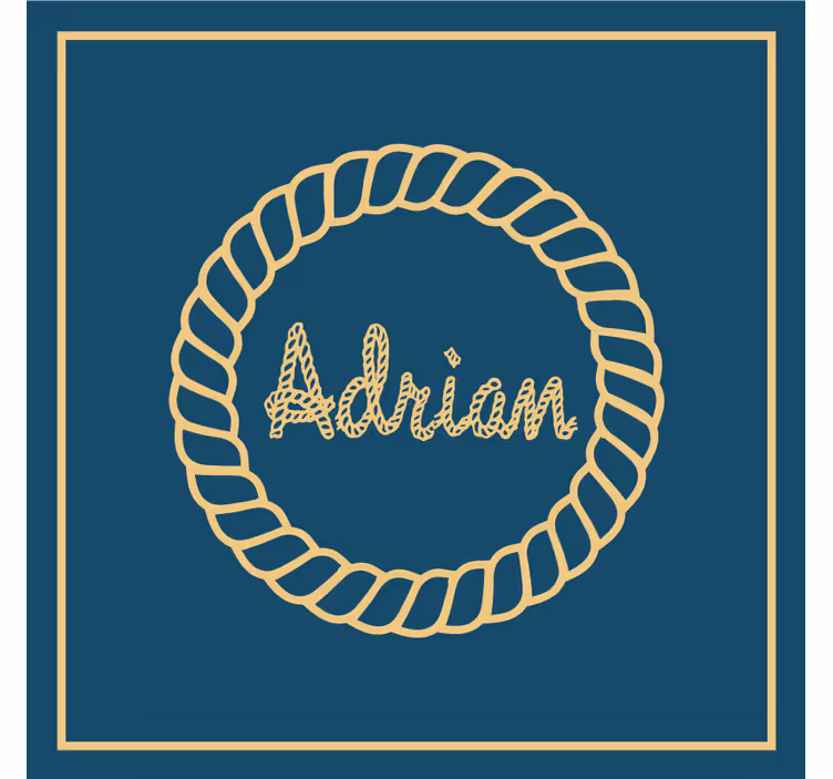 Personalisable coasters rope circle monogram - TenStickers