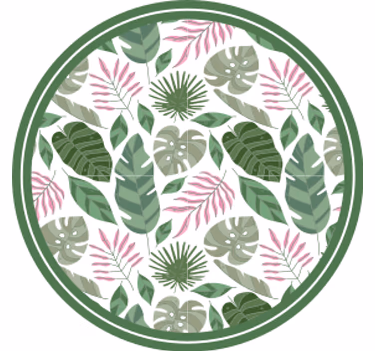 Tropical leaf concept beer mats - TenStickers