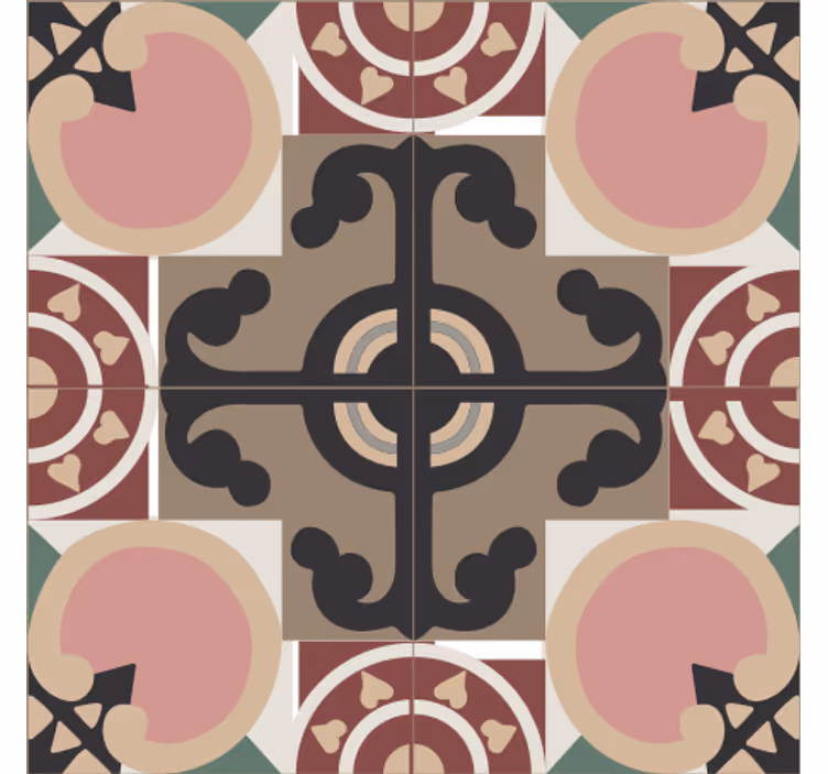Tile coasters with intricate geometric designs - TenStickers