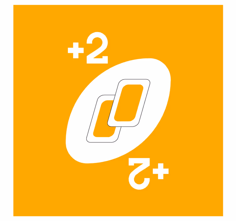Geek coasters with two interlinked shapes and numbers - TenStickers