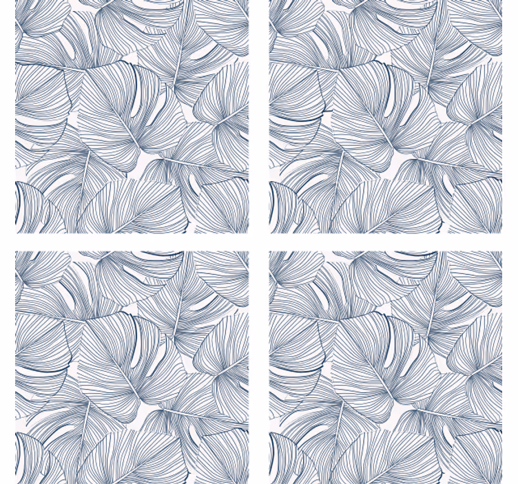 Leaf pattern design coasters - TenStickers