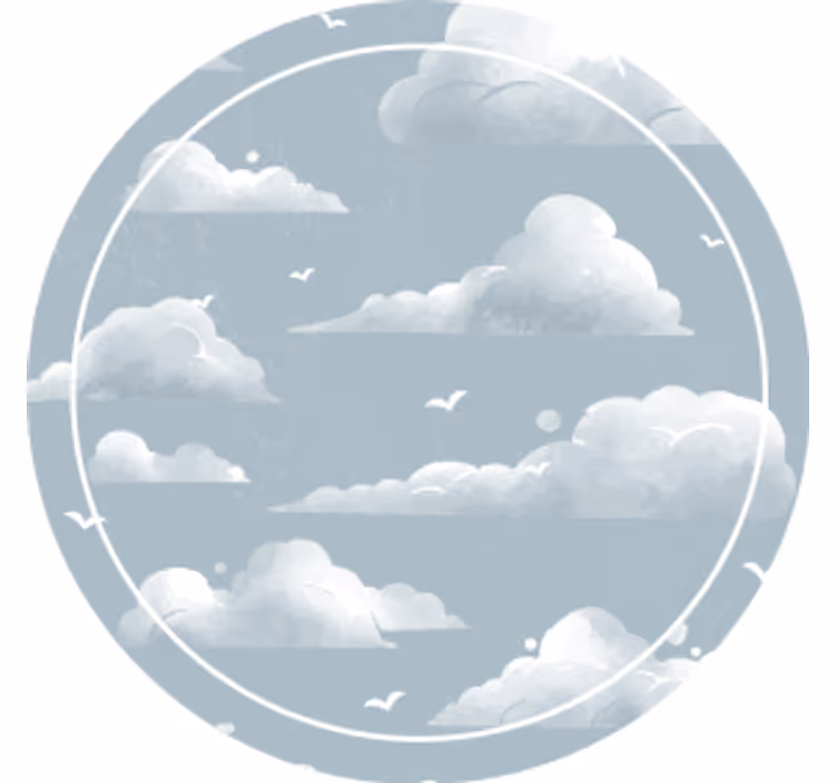 Coasters with cloudy sky design - TenStickers