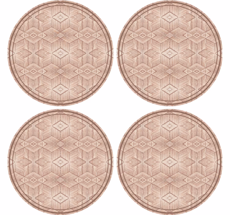 Coasters with geometric patterned design - TenStickers