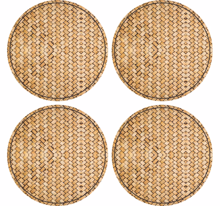 Coasters with textured round designs - TenStickers