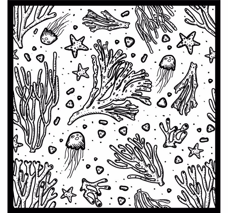 Underwater life elements coasters - TenStickers