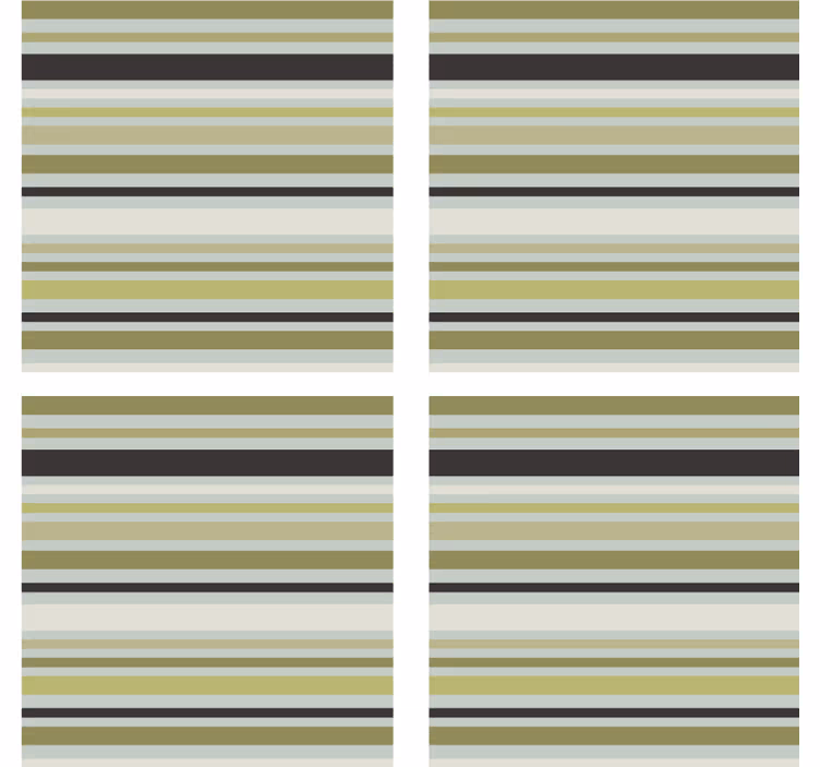 Coasters with green and black striped pattern - TenStickers