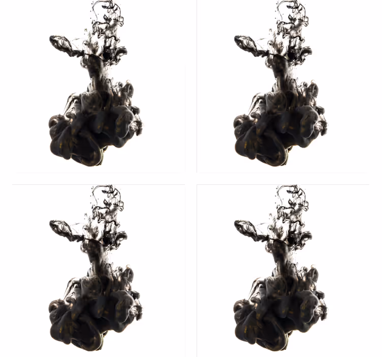 Coasters fluid black ink swirl - TenStickers