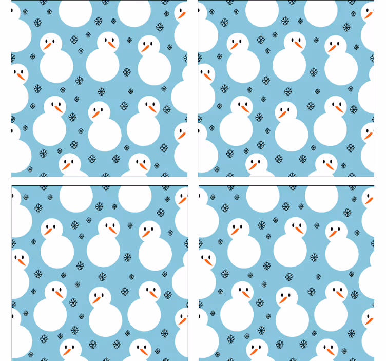 Christmas coasters snowman pattern design - TenStickers