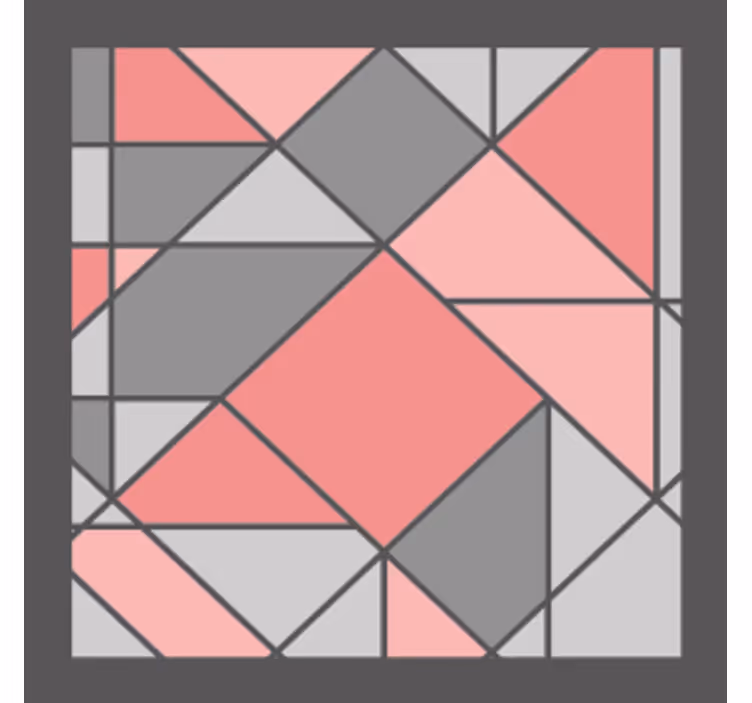 Coasters with geometric pattern design - TenStickers