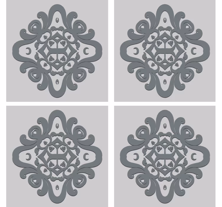 Coasters with elaborate pattern design - TenStickers