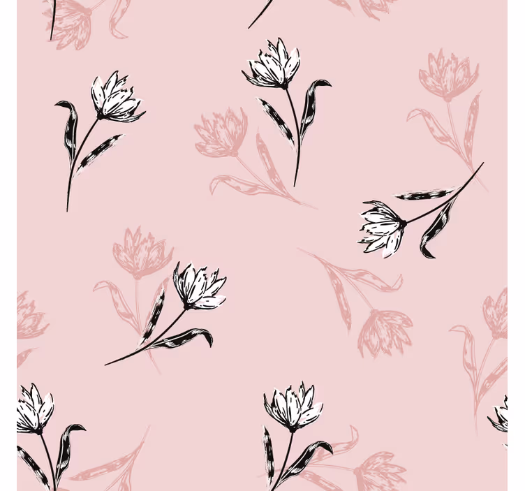 Coasters floral pattern in soft hues - TenStickers