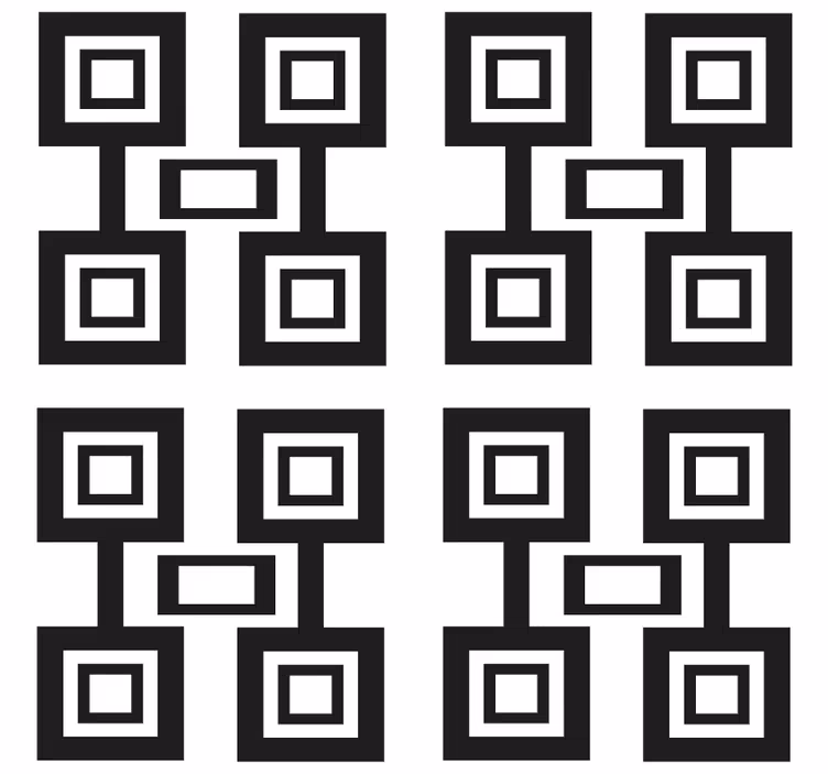 Black square pattern coasters - TenStickers