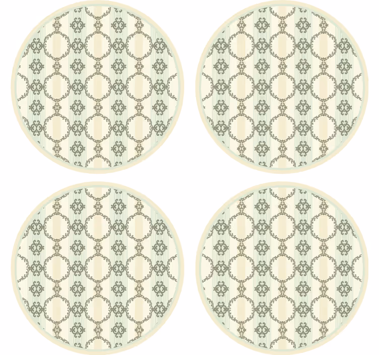 Coasters with detailed circular designs - TenStickers
